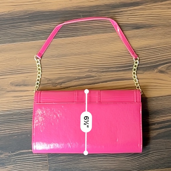 Hot pink Marc Fisher patent shoulder purse - Picture 5 of 5